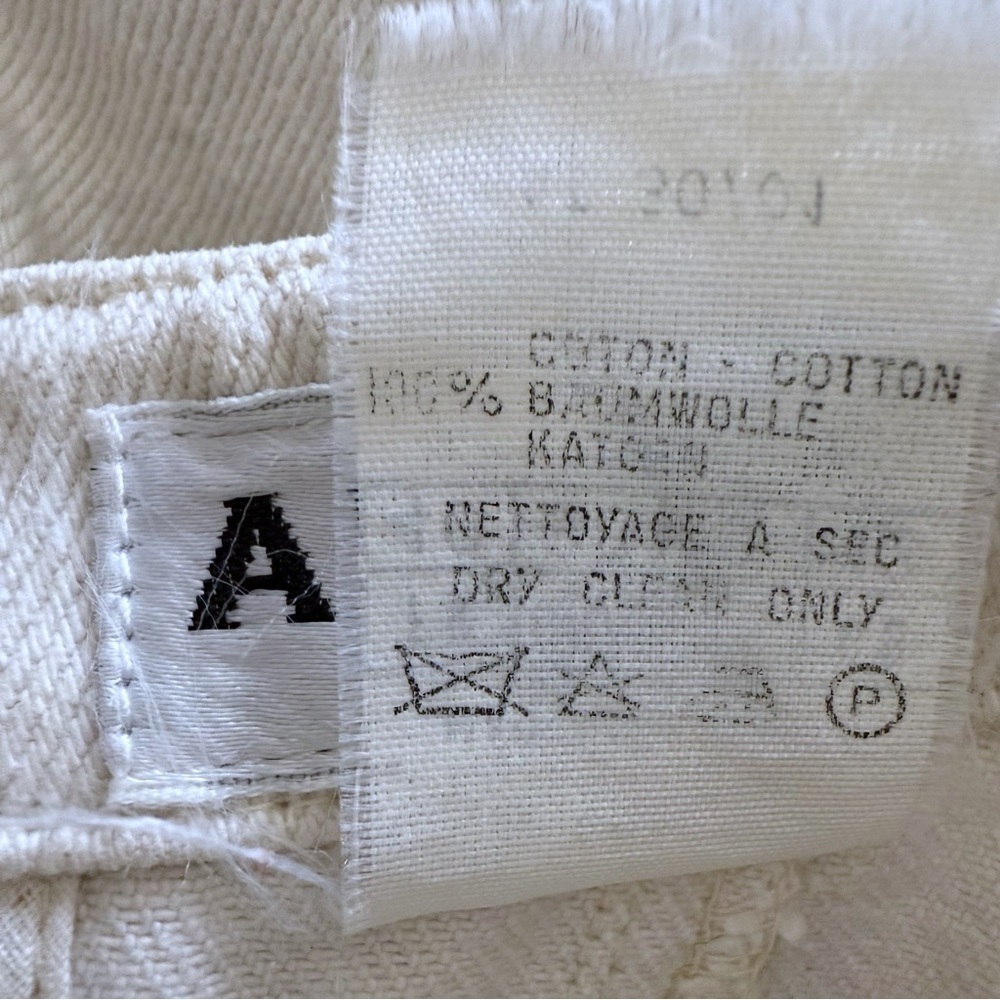 RARE Vintage Alaïa S/S 1991 Cream Denim Skirt With Back Lace-Up Detail Size 40 - Picture 6 of 6